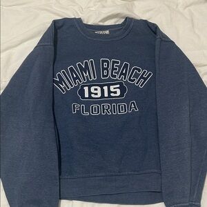 Miami Beach 1915 Florida Navy Crewneck Sweater